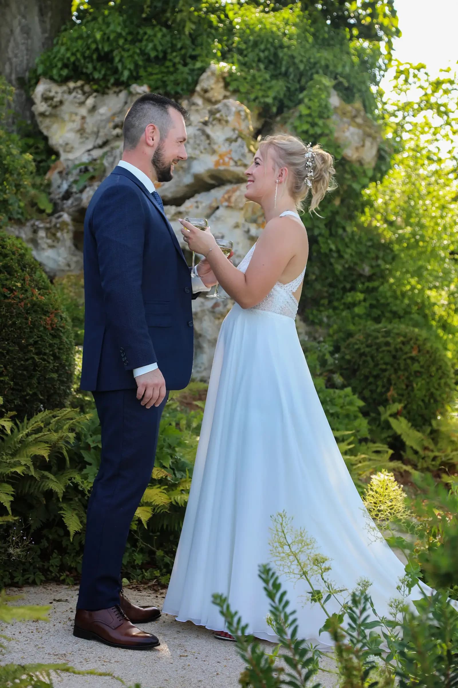 Mariage en lumière dorée